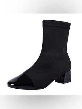 New🔥Gloss Toe Sock Ankle Boots